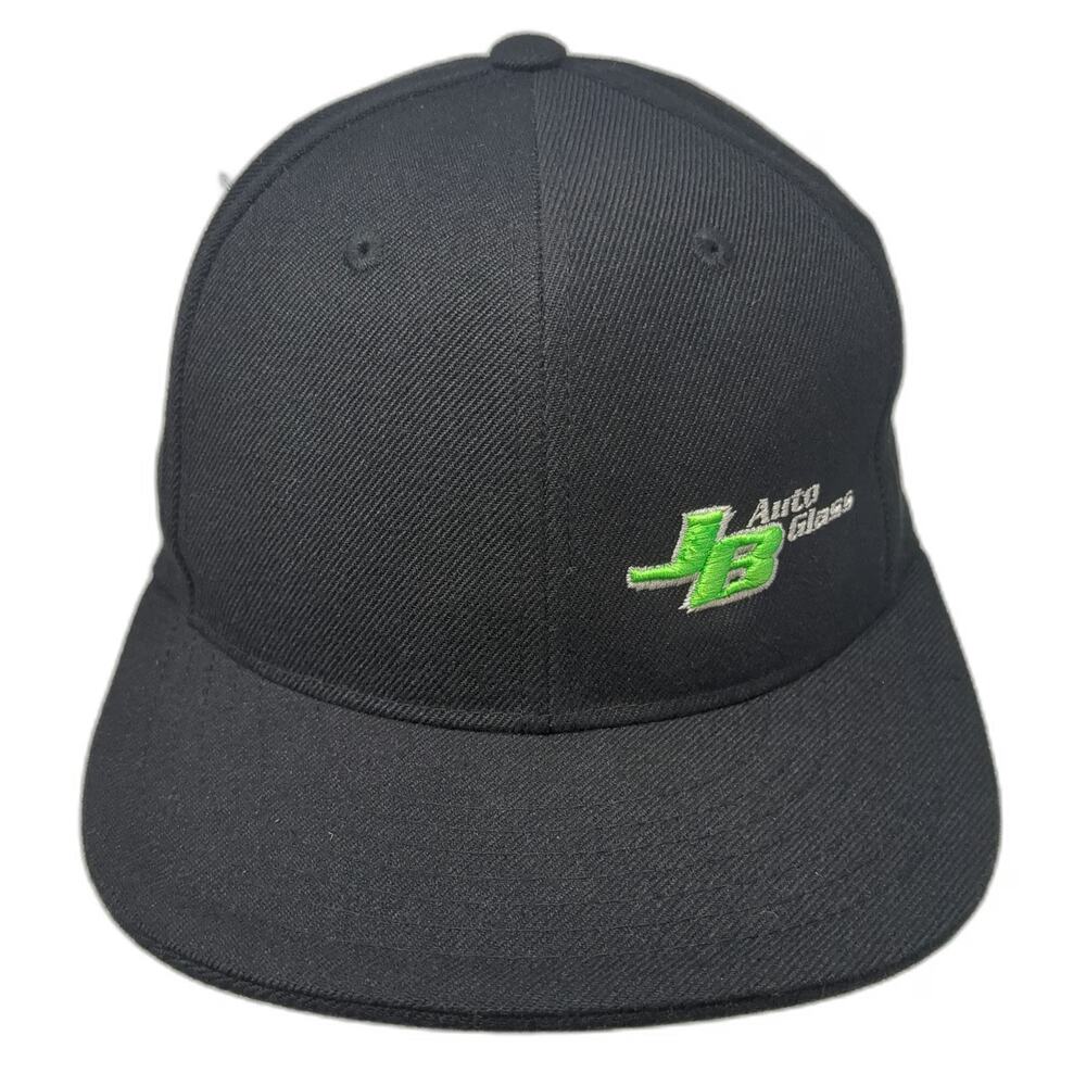 KB Ethos Baseball Cap Black 7 1/8 JB Auto Glass Fitted Embroidered Logo Hat
